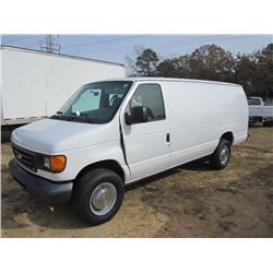 2005 FORD E350 VAN, S/N 1FTSS34P55HA42703, DIESEL ENG, AUTO TRANS, A/C, P/S