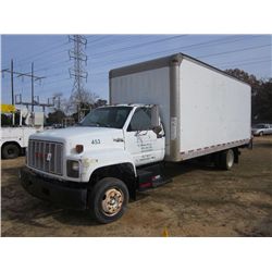 1992 GMC TOP KICK VAN TRUCK, S/N 1GDJ6H1P4NJ505050, V8 GAS ENG, AUTO TRANS, A/C, P/S, 20' VAN BODY