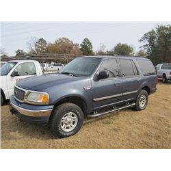 2002 FORD EXPEDITION 4 DOOR SUV, S/N 1FMPU16L12LA94459, GAS ENG, AUTO TRANS, A/C, P/S