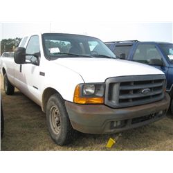 1999 FORD F250 PICKUP, S/N 1FTNX20F9XEC42333, FORD DIESEL ENG, AUTO TRANS, A/C, P/S, EXTENDED CAB, L