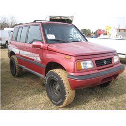 1991 SUZUKI SIDE KICK 4 DOOR, S/N JS3TD01V9M4101534, GAS ENG, 5 SPD TRANS, A/C, P/S