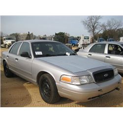 2007 FORD CROWN VICTORIA 4 DOOR SEDAN, S/N 2FAHP71W27X145015, GAS ENG, AUTO TRANS, A/C, P/S