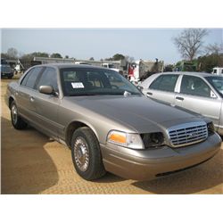 2001 FORD CROWN VICTORIA 4 DOOR SEDAN, S/N 2FAHP71W36X147228, GAS ENG, AUTO TRANS, A/C, P/S