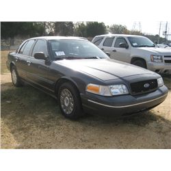2005 FORD CROWN VICTORIA 4 DOOR SEDAN, S/N 2FAHP71W85X141438, V8, GAS, A/T, P/S, A/C
