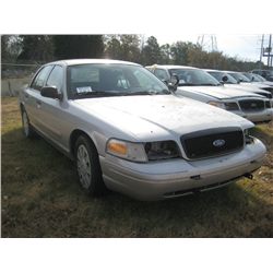 2006 CROWN VICTORIA 4 DOOR SEDAN, S/N 2FAHP71W76X147202, GAS ENG, AUTO TRANS