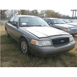 2003 FORD CROWN VICTORIA 4 DOOR SEDAN, S/N 2FAHP1W83X210741, GAS ENG, AUTO TRANS, A/C, P/S