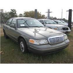 2002 FORD CROWN VICTORIA 4 DOOR SEDAN, S/N 2FAFP71W02X142232, GAS ENG, AUTO TRANS, A/C, P/S