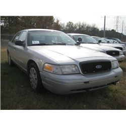 2006 FORD CROWN VICTORIA 4 DOOR SEDAN, S/N 2FAHF71X16X147275, GAS ENG, AUTO TRANS, A/C, P/S