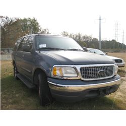 1999 FORD EXPEDITION, S/N 1FMRU1763XLC06137, 4 DR, GAS ENG, AUTO TRANS, A/C, P/S