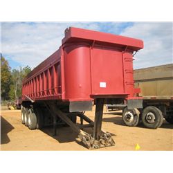 2002 PALMER IA-28HT 28' TRI-AXLE DUMP TRAILER, S/N 1P928HS332A003940, 11R24.5 TIRES, ALU,M DISC WHEE