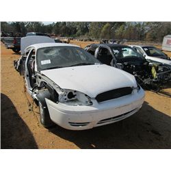 2005 FORD TAURUS SE, S/N 1FAFP53U05A309315, V6, GAS, AUTO, A/C (WRECKED)