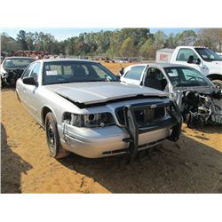 2005 FORD POLICE INTERCEPTOR, S/N 2AFHP71W55X175675, NO REAR END, (DOES NOT RUN)