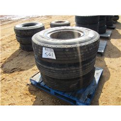 1 LOT (3) 11.00R20 TIRES & RIMS
