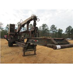 BARKO 160B LOG LOADER, S/N 19689, ECAB, MTD ON T/A SHOP BUILT TRAILER