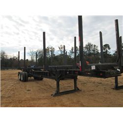 1972 HOMEMADE 40' 4 BOLSTER LOG TRAILER, S/N 758913, 285/75R24.5 TIRES