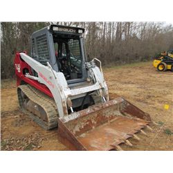 TAKEUCHI TL140 SKID STEER LOADER, S/N 2145910, GP BUCKET, TRACK TYPE, ECAB W/AIR