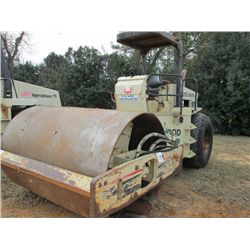 INGERSOLL RAND SD100D VIBRATORY ROLLER, S/N 8559, 84" SMOOTH DRUM, CANOPY, METER READING 5,748 HRS
