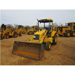 NEW HOLLAND LB75B 4X4 LOADER BACKHOE, S/N 031034770, GP BUCKET, AUX HYD, 36" HOE BUCKET, CANOPY, MET