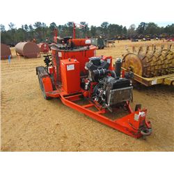 CRAFCO TAR MACHINE, ISUZU DIESEL ENG W/AIR COMPRESSOR, MTD ON T/A TRAILER, METER READING 3,125 HRS