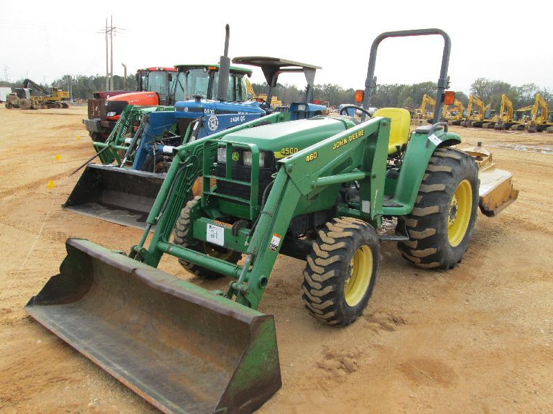 JOHN DEERE 4500 4X4 FARM TRACTOR, S/N 253721, 3PT HITCH, PTO, ROLL BAR