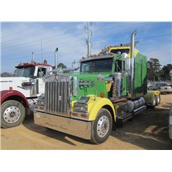 1989 KENWOTH W900B T/A TRUCK TRACTOR, S/N 1XKWDB9X2K5614936, 3406 CAT DIESEL ENG, 15 SPD TRANS, 38K 