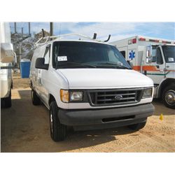 2003 FORD E-350 SUPER DUTY, S/N 1FTSE34L23HA51327, V-8, A/T, A/C
