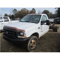 2003 FORD F550 XL SUPER DUTY CAB & CHASSIS, S/N 1FDAF56P33ED09100, POWER STROKE DIESEL, A/T, A/C