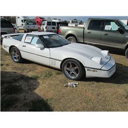 1987 CHEVROLET CORVETTE, S/N 1E1YY2189H5106644, 350 V8, A/T, A/C, P/S, TARGA TOP
