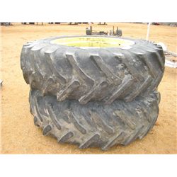 1 LOT (2) 18.4R38 TIRES & RIMS