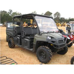 POLARIS RANGER CREW CAB 4X4 ATV, S/N 000350047720, CANOPY, WINDSHIELD, DUMP BED
