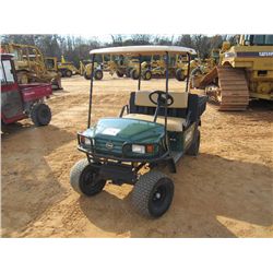 E-Z-GO 400ST UTILITY CAR, S/N 2680683, GAS ENG, HYD DUMP BED, TOP
