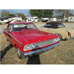 FORD FAIRLANE 500 2 DOOR SEDAN, S/N 3A43F115486, 260 GAS ENG, A/T, P/S, ODOMETER READING 63,788 MILE