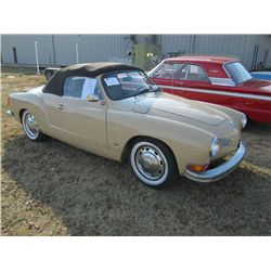 1974 VOLKSWAGON KARMENGHIA, S/N 1442511209, CONVERTIBLE, 4 CYL GAS ENG, MANUAL TRANS, ODOMETER READI