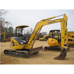 KOMATSU PC50MR HYDRAULIC EXCAVATOR, S/N 5324, 6' STICK, 24" BUCKET, 16' RUBBER PADS, BACKFILL BLADE,