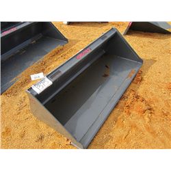 UNUSED VERSATECH 66" SMOOTH BUCKET 25066, FITS SKID STEER