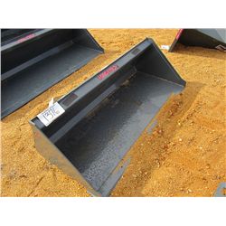 UNUSED VERSATECH 66" SMOOTH BUCKET 25066, FITS SKID STEER