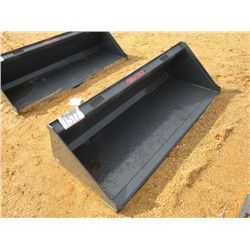 UNUSED VERSATECH 72" SMOOTH BUCKET 25072, FITS SKID STEER