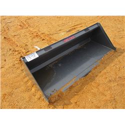UNUSED VERSATECH 72" SMOOTH BUCKET 25072, FITS SKID STEER