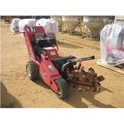 BARRETO 1324D WALK BEHIND TRENCHER, S/N D3051, 3' BAR, GAS ENGINE