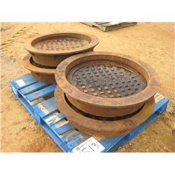 1 LOT (4) 4" MANHOLE COVER