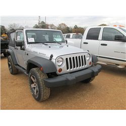 2007 JEEP WRANGLER 4 X4 SUV, S/N 1JFGAZ4117L230106, GAS ENGINE, A/T, A/C, P/S, SOFT TOP (REBUILT TIT