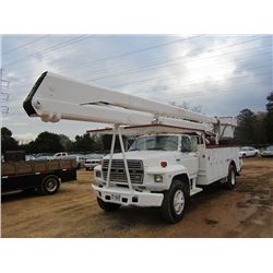 1983 FORD F8000 S/A BUCKET TRUCK, S/N 1FDXK87U9DVA17187, FORD DIESEL ENG, 5 SPD TRANS, P/S, TOOL BOD