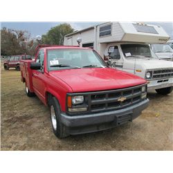 1993 CHEVROLET CHEYENNE 1500 MECHANICS TRUCK, S/N 1GCFC14Z1PZ228977, GAS ENGINE, A/T, A/C, P/S, TOOL