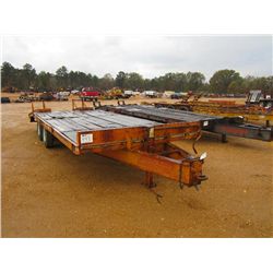 ECONOLINE T/A TRAILER, S/N 42EDPHE42T1003107, 12 TON BACKHOE TRAILER, 18' DECK, 5' DOVETAIL W/RAMPS,