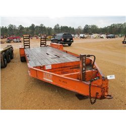 UTILITY T/A TRAILER, S/N 16JF02022R1026040, 12,000# TRAILER, 20' DECK, 2' DOVETAIL W/RAMPS, 7.50R16C