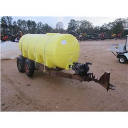 1000 GALLON STORAGE TANK W/GAS PUMP MTD ON T/A TRAILER