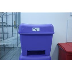 BLUE PLASTIC DISPOSABLE BIN
