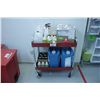 Image 1 : RED 2 TIER MOBILE CART AND FLUIDS