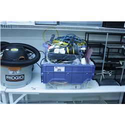 2 BIN OF EXTENTION CORDS AND TOOLS