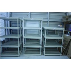 PAIR OF  5 TIER PLASTIC STORAGE SHELVES